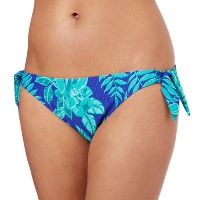 Mantaray Blue floral bikini bottoms